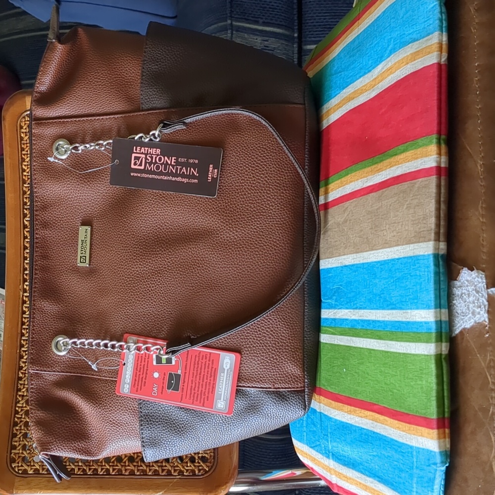Leather hand bag